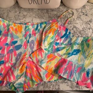 Lilly Pulitzer Colorful Print Linnea skort crop Set